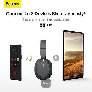 Baseus Wireless Headphones Bowie D05  Grey