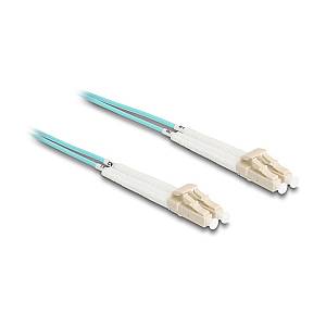 Delock LWL Kabel LC Duplex zu LC Duplex Multimode OM3 winkelbar 0.5 m