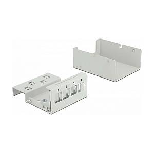Delock Keystone Patchpanel 4 Port grau