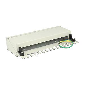 Keystone Desktop Patchpanel 12 Port grau