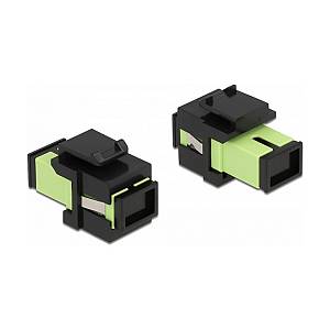 Keystone Modul SC Simplex Buchse zu SC Simplex Buchse lindgrün / schwarz