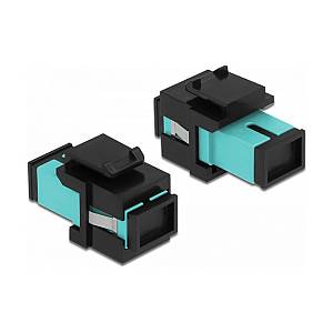 Keystone Modul SC Simplex Buchse zu SC Simplex Buchse aqua / schwarz