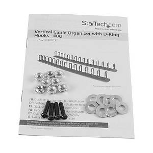 STARTECH.COM Vertikaler Kabelordner mit D-Hacken - 0U - 1.8m - Rack Kabelmanager