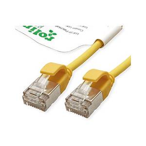 ROLINE GREEN U/FTP Patchkabel Cat.6A (Class EA). LSOH. slim. gelb. 0.5 m