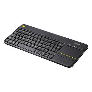 Logitech Wireless Touch Keyboard K400 Plus - Tastatur - kabellos - 2.4 GHz - Nordisch - Schwarz