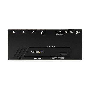 STARTECH.COM 4-Port HDMI Automatic Video Switch - 4K 2x1 HDMI Switch with Fast Switching Auto-Sensing and Serial Control