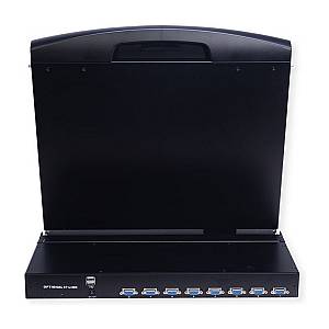 VALUE 19-Zoll-KVM-Switch. 8-Port. 48 cm (19) TFT (16:9). VGA. USB. FR-Layout