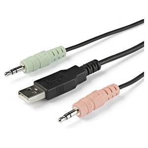 STARTECH.COM 2 Port HDMI KVM Switch with 4 Foot Built-In Cables - OS Independent - Support for 3.5mm Audio - USB 4K 60Hz