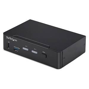 STARTECH.COM 2-Port DisplayPort KVM Switch 4K 60Hz DP 1.2 HDCP 1.4 EDID Management 2-Port USB 3.0 Hub DP KVM Umschalter