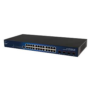 ALLNET Switch smart managed Layer2 24 Port • 24x GbE • 4x SFP+ • 19 • Lüfterlos • ALL-SG8428M-10G