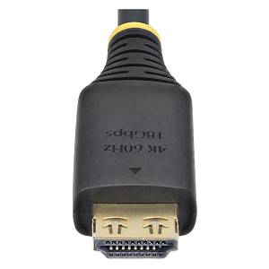 StarTech 2m High Speed HDMI Kabel mit Griffsteckern 4K 60Hz und 1440p 144Hz 18Gbps UHD HDMI Arc-eArc Kabel mit TPE-Mantel