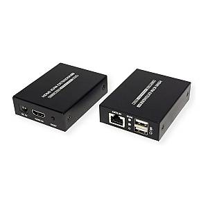 KVM Verlngerung ber Cat.6/6A. HDMI 4K30. max. 40m