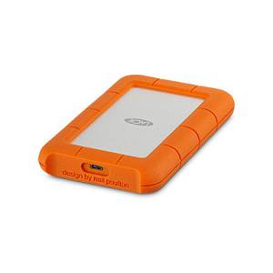 STICK LACIE RUGGED 2TB USB-C USB3.0 Drop- crush- and rain-resistant for all-terrain use orange