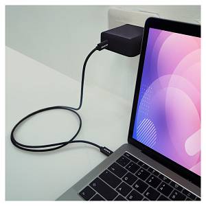 Stick ADATA USB 2.0 Kabel. USB-C Stecker > USB-C Stecker (schwarz. 2 Meter. PD 3.0. QC 3.0. Laden mit bis zu 100 Watt)