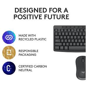 Logitech Desktop MK370 Wireless Black - US Layout