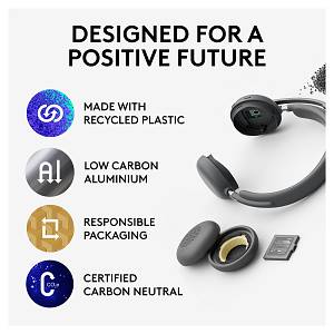 Logitech HEADSET - Zone Wireless 2 UC - GRAPHITE UC - 2.4GHZ/BT - EMEA-914 - A00174 A00172 NO STAND