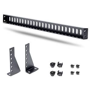 1U rack cable guide with adjustable depth. cable guide bracket