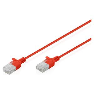 CAT 6 U-UTP Slim Patchkabel. 1 m. Rot