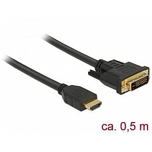 DELOCK HDMI zu DVI 24+1 Kabel bidirektional 0.5 m