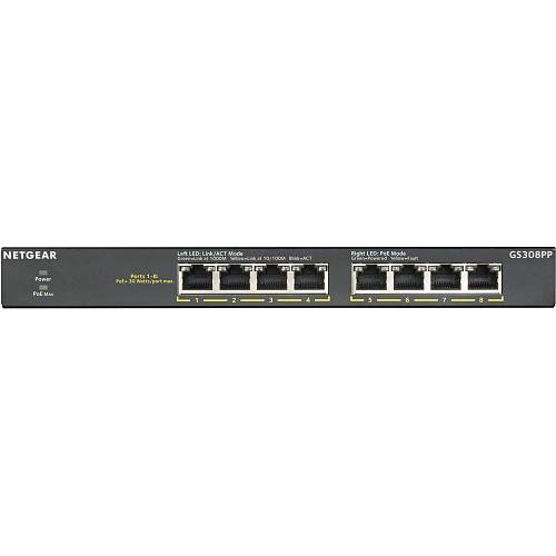 8P Netgear GS308PP RM PoE+