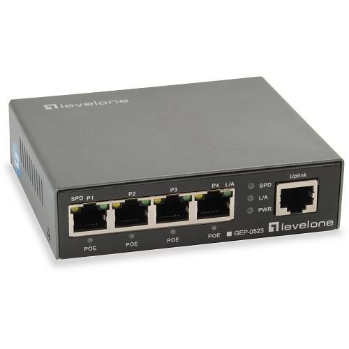 Switch 5x GE GEP-0523 60W 4xPoE+