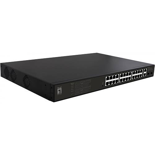 Switch 24x GE GEP-2821 2xGE 2xGSFP 19 390W 24xPoE+