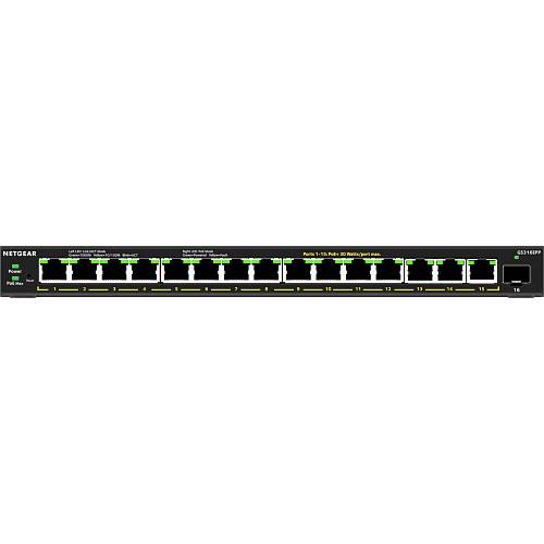 NETGEAR Switch 16x GE GS316EPP-100PES PoE+ Gigabit 231W 1SF
