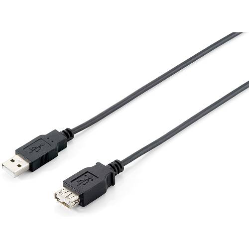 Equip Kabel USB-A 2.0 -> A Verl. St/Bu 5.00m 480Mbps sw Polybeutel