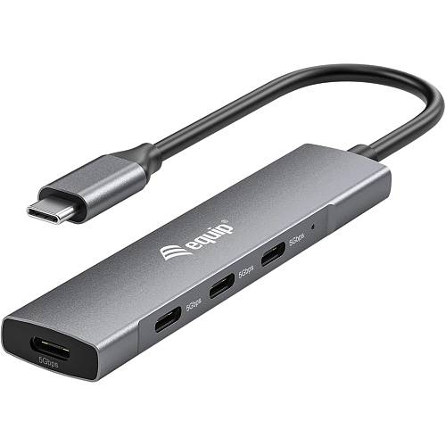 Equip USB-Hub 4-Port 3.2/C->4x3.0 5Gbps o.Netzteil gr