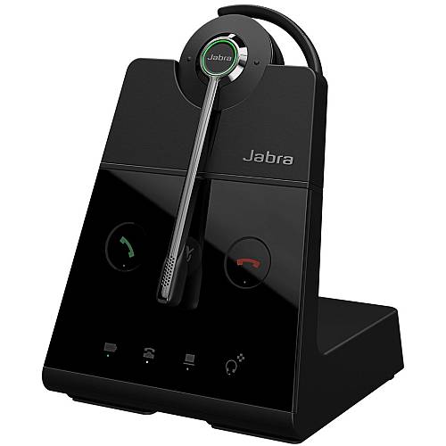 Jabra Engage 65 SE Convertible headset with earhook Base Power supply 1.5m USB-C to USB-A Cable Desk phone cable Eargels Headband