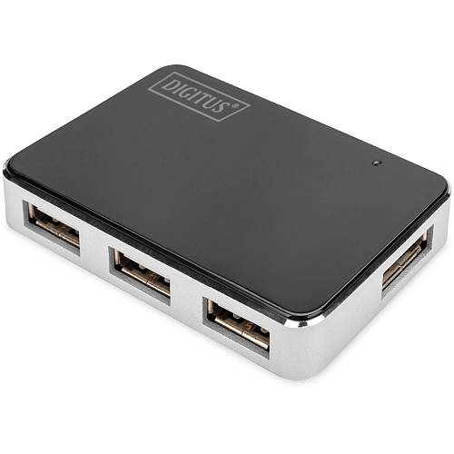 DIGITUS USB-Hub 4-Port 2.0->4xA2.0 m.Netzteil black