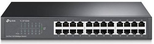 Tp-link Switch 24PORTS 10/100 Lan Ports, Unmanaged, Fanless, Rackmount/desktop, Uk Plug