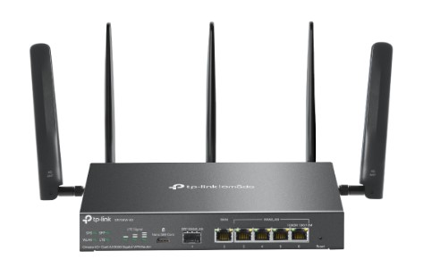 Tp-link AX3000 Vpn Router Omada Multi-gigabit Vpn, 1 X Wan Ports, 1 X Lan Ports, 4 X Gigabit Wan/lan Ports, 1 X Gigabit Sfp Wan/lan Port, 1 X o Sim Card, Omada App, Dpd, Pfs, Reset Button, Black