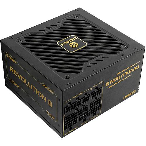 750W Enermax Power Supply 750W Revolution3 80+ Gold Black FULLMOD