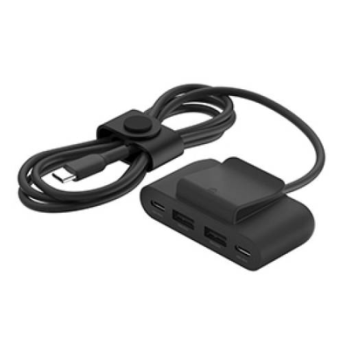 4-PORT USB POWER EXTENDER, 2M, BLK