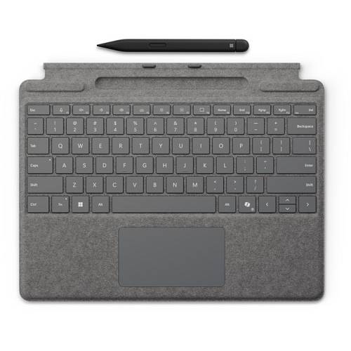 Microsoft Surface Pro 10/11/FB Keyboard inkl. Pen2 + Copilot Taste - Platin