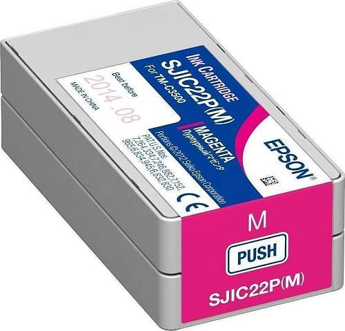 Epson SJIC22P(M) , Magenta , original , ink cartridge , for TM C3500