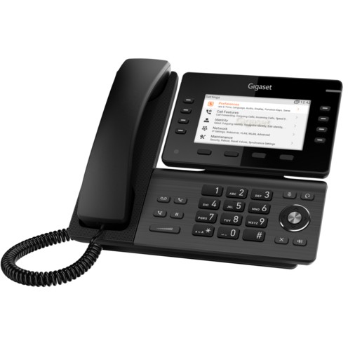 GIGASET P825 IP PRO IP Tischtelefon 12.7 cm 5 Zoll aufklappbares TFT-Farbdisplay USB 2x RJ45 Anschl. fr P800 KEY PRO Exp. Mod. PoE