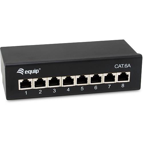 Equip Patchpanel 8x RJ45 Cat6A FTP 1HE Premium black
