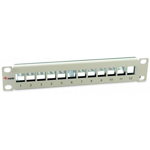 Equip Patchpanel 12x Cat6A 10 FTP 1HE Keystone Montage ws