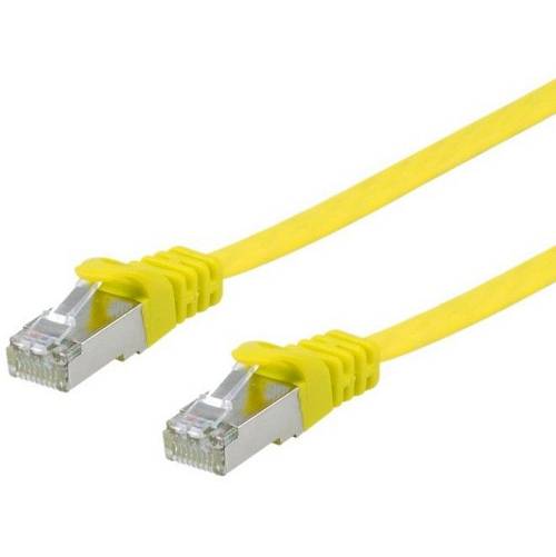 Equip Patchkabel Cat6A U/FTP 2xRJ45 0.50m yellow Flach LSZH Polybeutel