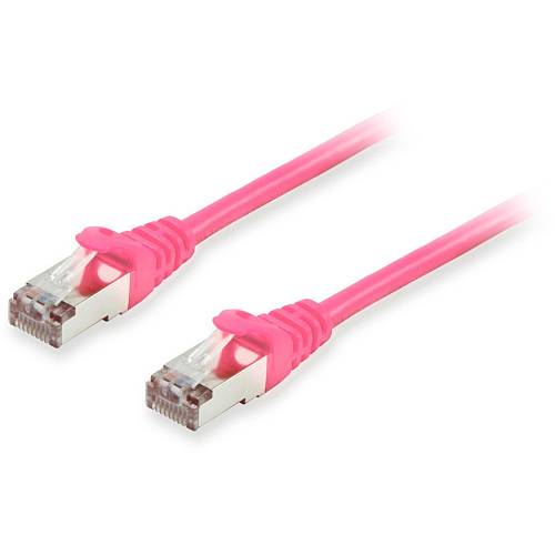 Equip Patchkabel Cat6A S/FTP 2xRJ45 0.25m pink LSZH Polybeutel