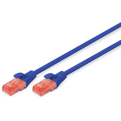 DIGITUS Patchkabel Cat6 U/UTP 2xRJ45 2.0m blue Hebelschutz Polybeutel