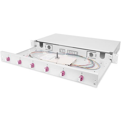 DIGITUS Professional DN-96330-4 , Fibre-optic splice box , LC x 12 , 1U , 19"