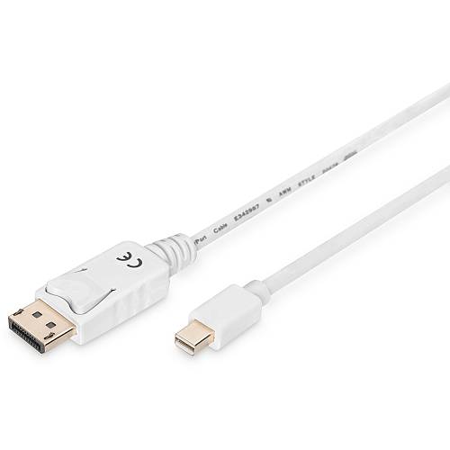 DIGITUS DisplayPortCable miniDP -> DPort St/St 2m 1.1a weiß Polybeutel