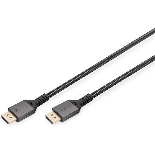 DIGITUS DisplayPort Anschlusskabel 1m Aluminium 8K black