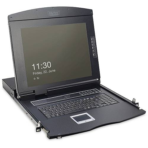 DIGITUS Konsole 17 TFT o.Tastatur o. KVM-Modul schw.