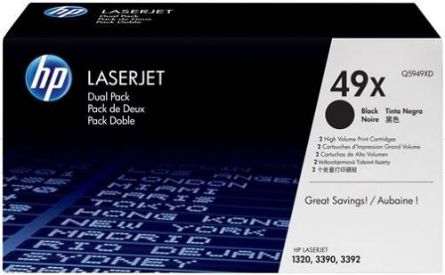 Hp Toner Black Dual Pack High Yield, Hp 49X, For Printers Monochrome Laserjet 1320, 3390 Series - 6.000 Pages Each