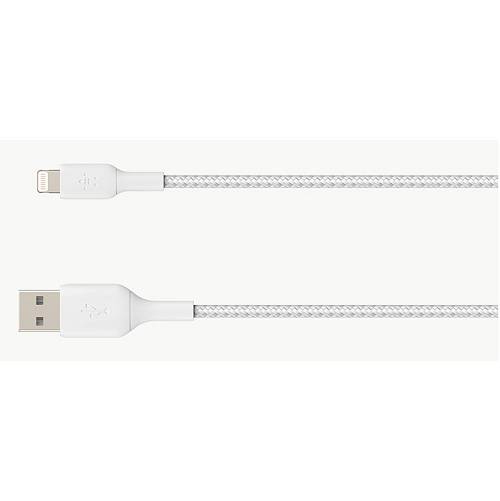 Belkin Lightning Lade/Sync Kabel ummantelt mfi 2m weiß