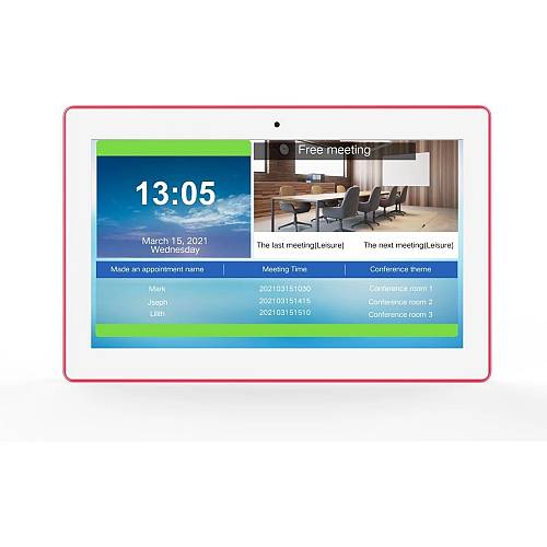 ALLNET Meetingraum RGB LED Tablet 15 Zoll RK3399 weiß Android 10 und NFC/RFID